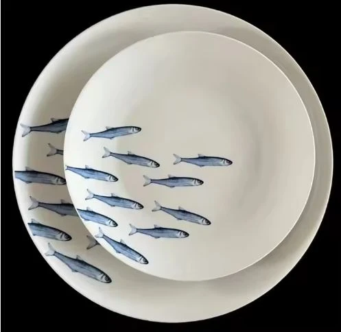 Decal Ceramic Dinner For Kitchen Home Use